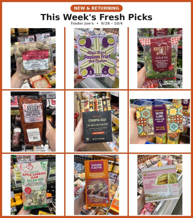 New and Returning Items Of The Week At Trader Joe’s (9/28 – 10/4)