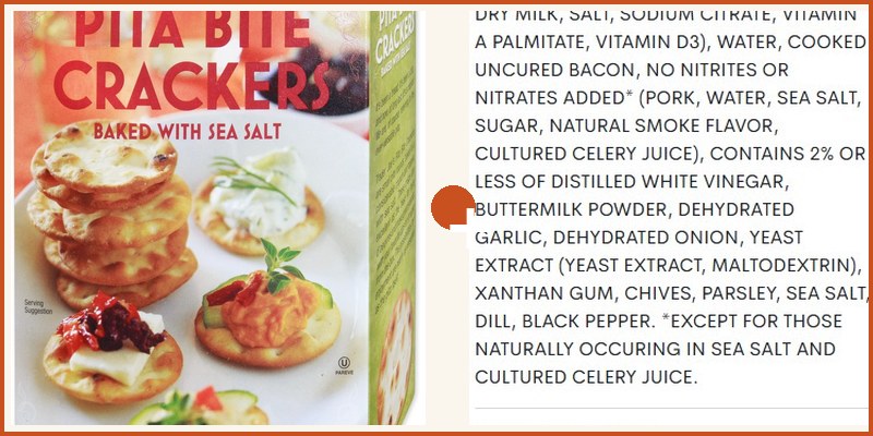 Trader Joe's pairing: Pita Bite Crackers + Chicken Uncured Bacon Ranch