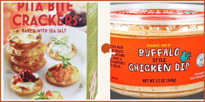 Trader Joe's pairing: Pita Bite Crackers + Buffalo Chicken