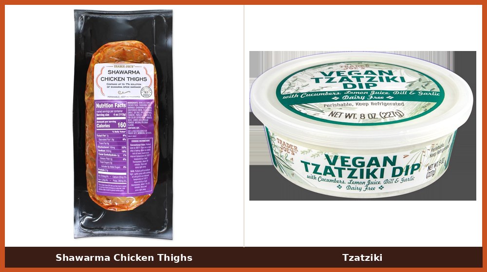 Trader Joe's Shawarma Chicken Thighs and Tzatziki