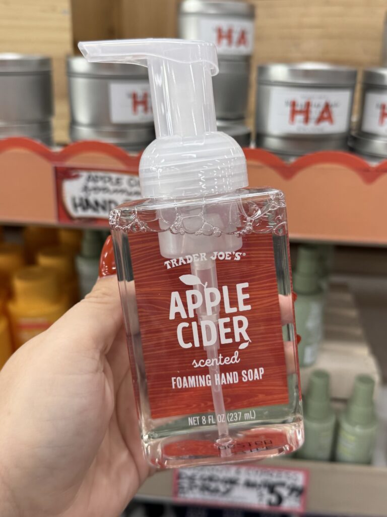 Trader Joe’s Apple Cider Scented Foaming Hand Soap for fall 2026