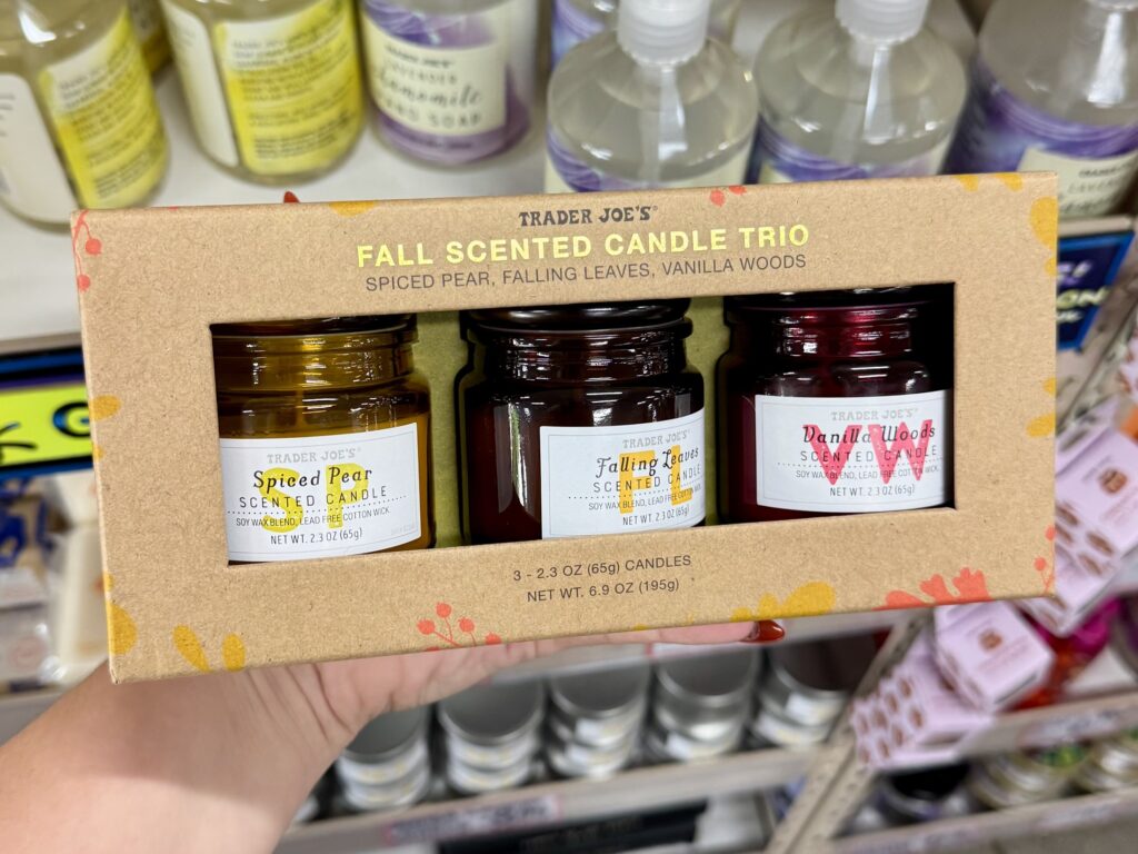 Trader Joe’s Fall Scented Candle Trio for fall 2026
