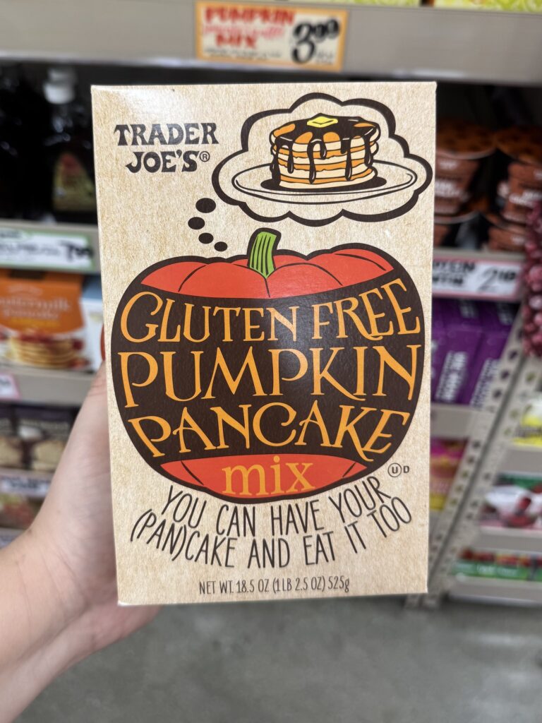 Trader Joe’s Gluten Free Pumpkin Pancake Mix for fall 2026