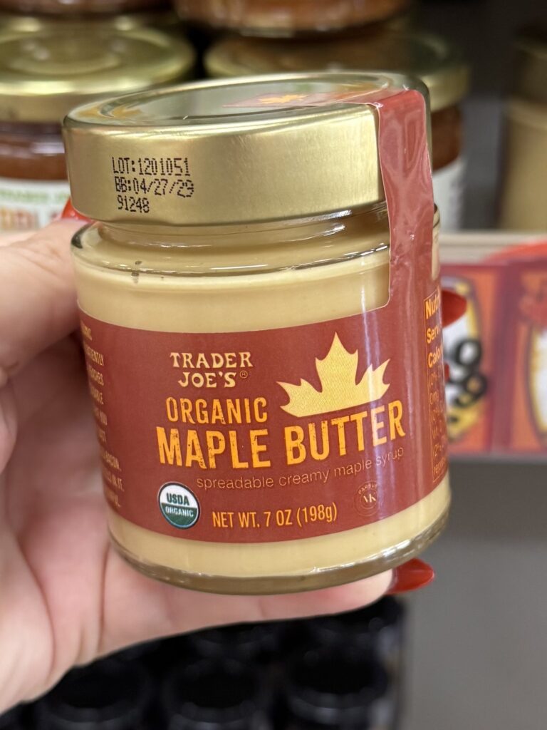 Trader Joe’s Organic Maple Butter for fall 2026