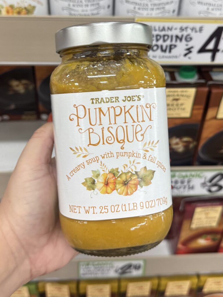 Trader Joe’s Pumpkin Bisque for fall 2026