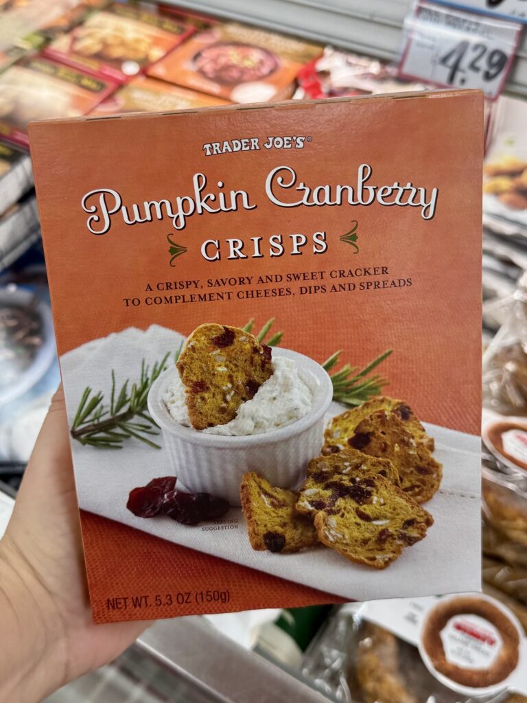 Trader Joe’s Pumpkin Cranberry Crisps for fall 2026