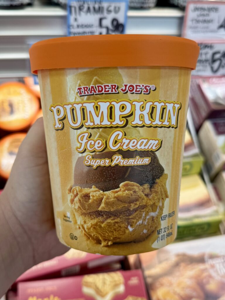 Trader Joe’s Pumpkin Ice Cream for fall 2026
