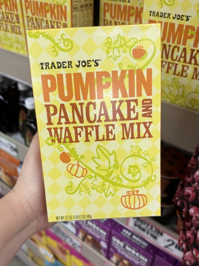 Trader Joe’s Pumpkin Pancake and Waffle Mix for fall 2026