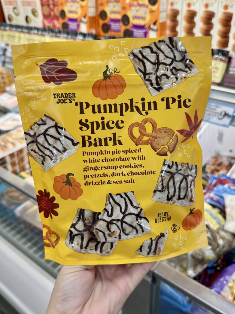 Trader Joe’s Pumpkin Pie Spice Bark for fall 2026