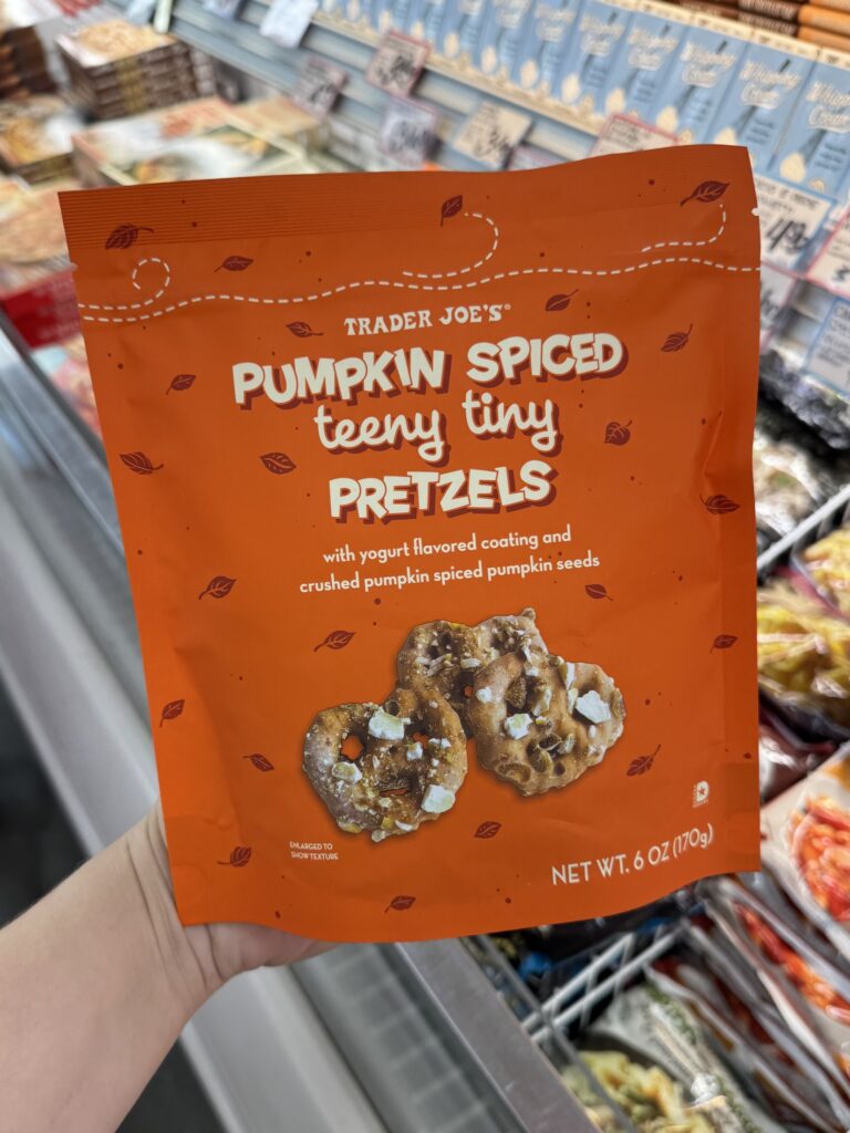Trader Joe’s Pumpkin Spiced Teeny Tiny Pretzels for fall 2026