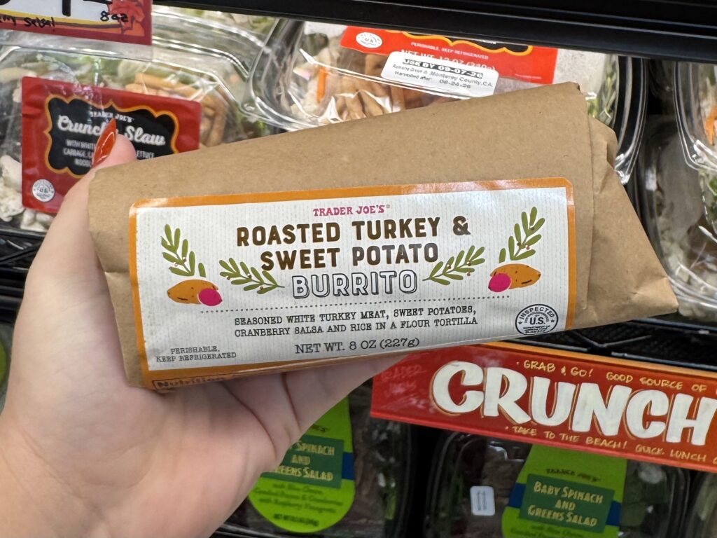 Trader Joe’s Roasted Turkey & Sweet Potato Burrito for fall 2026