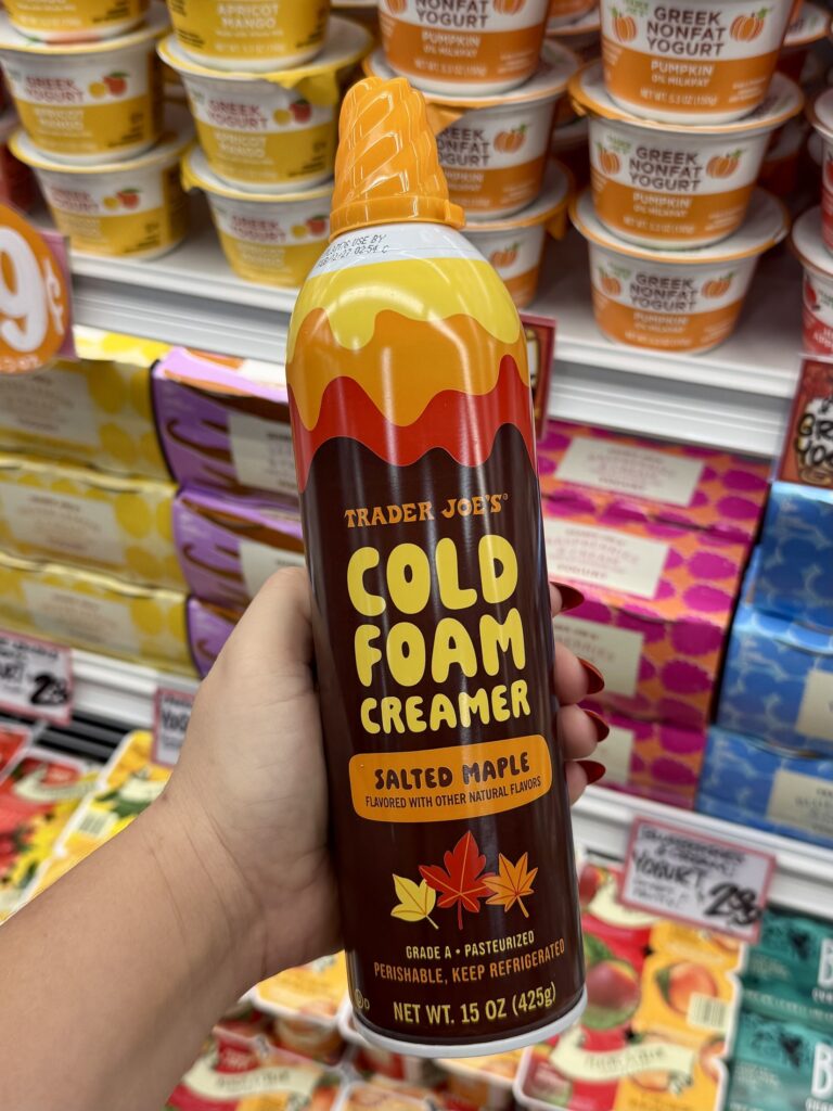Trader Joe’s Salted Maple Cold Foam Creamer for fall 2026