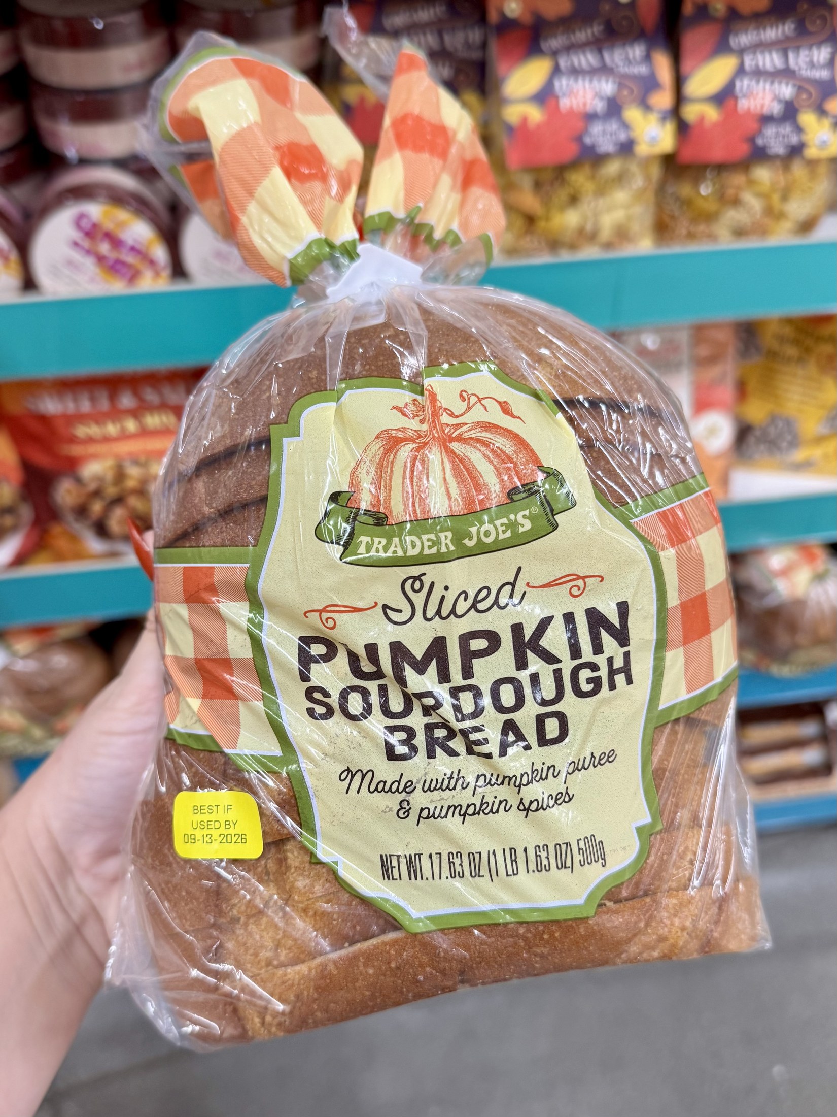 Trader Joe's Sliced Pumpkin Sourdough Bread