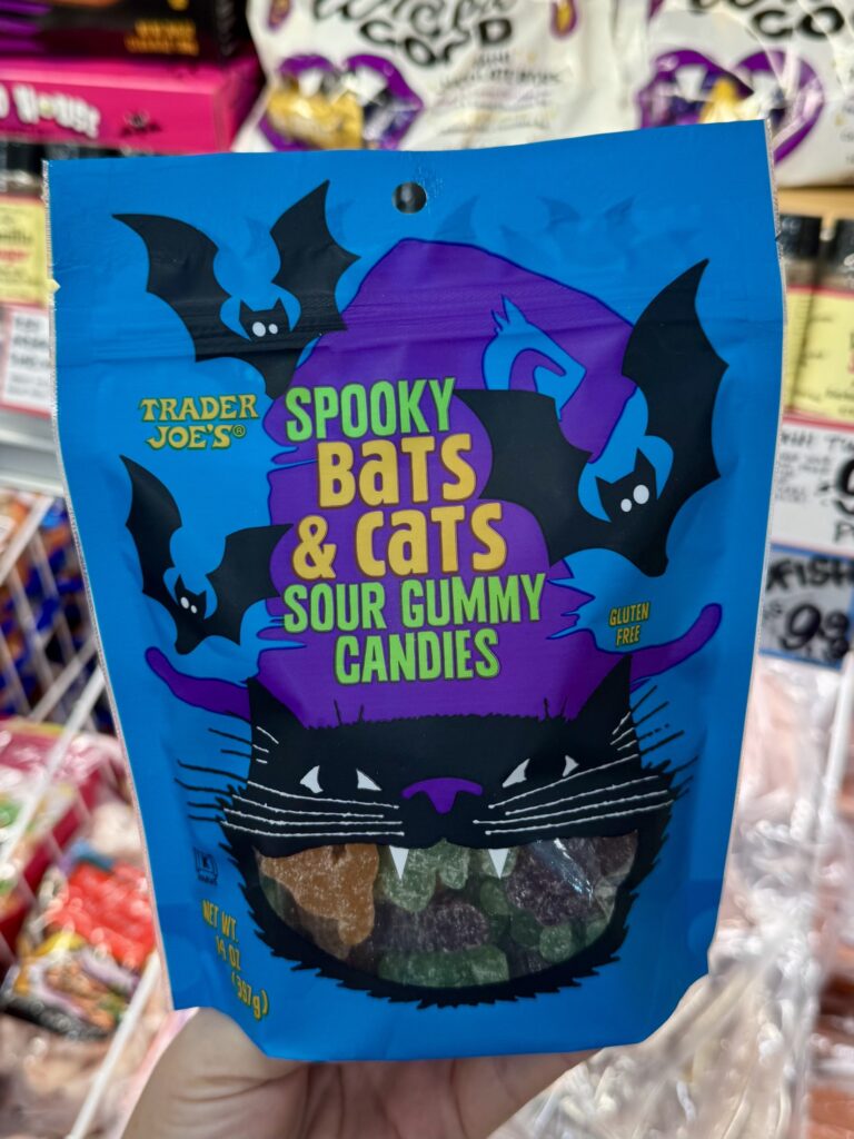 Trader Joe’s Spooky Bats & Cats Sour Gummy Candies for fall 2026