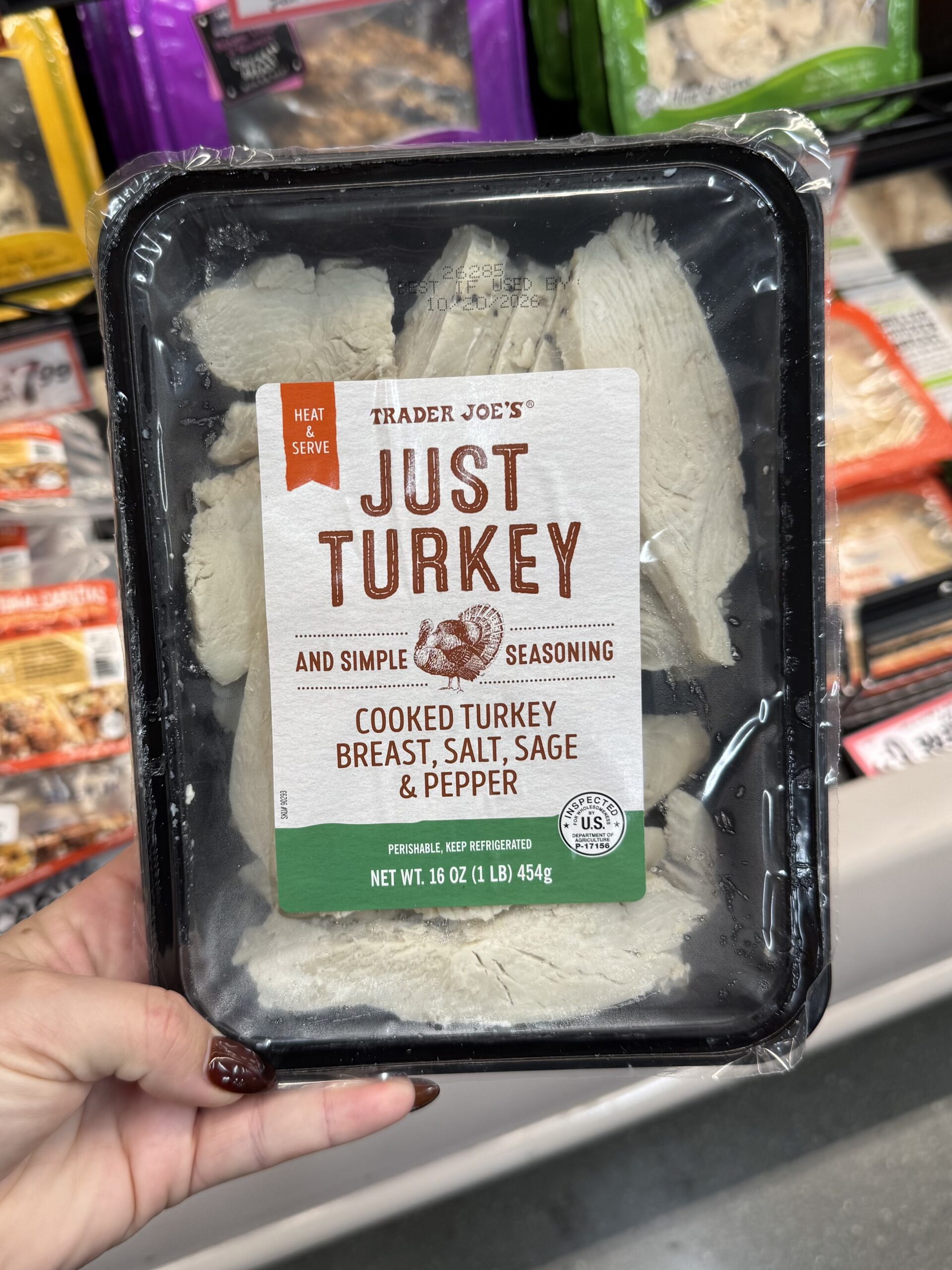 Just Turkey and Simple Seasoning Cooked Turkey Breast at Trader Joe's