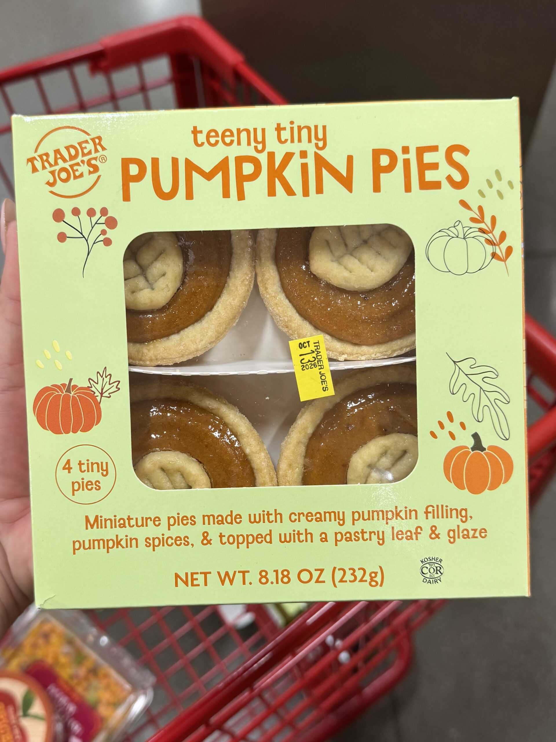 Teeny Tiny Pumpkin Pies at Trader Joe’s