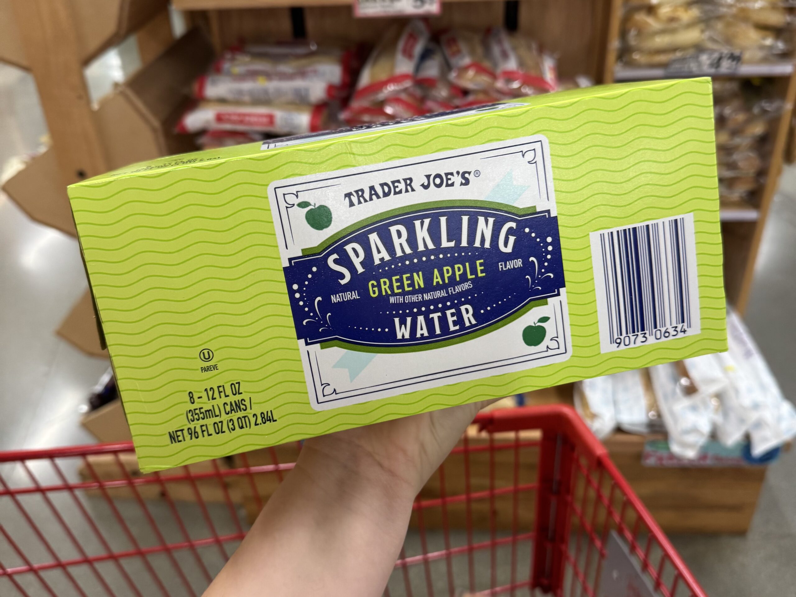 Trader Joe's Sparkling Natural Green Apple Flavor Water - in store