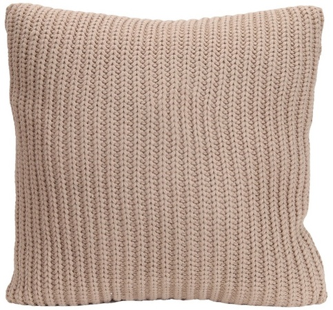 Kirkton House Cable Knit Pillow - Link Taupe