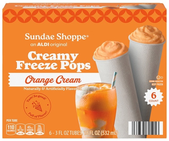 Sundae Shoppe Ice Cream Tubes - Orange Cream