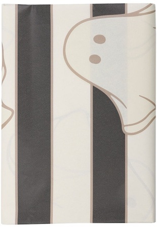 Halloween Tablecloth - Black Ivory stars