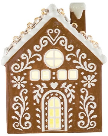 Merry Moments Gingerbread Ceramic Village - Circle Window