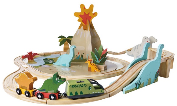 Little Town Wooden Railway Sets - Dino Railway