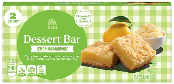 Aldi Dessert Bars Tiramisu or Lemon - Lemon