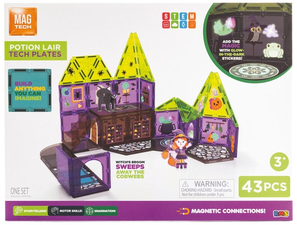 Magne Builds Halloween Magnetic Tiles - Potion Lair