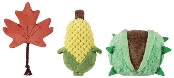 Heart To Tail Catnip Toy 3Pk - Corn/Chest/Leaf