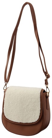 Live In Style Sherpa Crossbody - Brown Sherpa