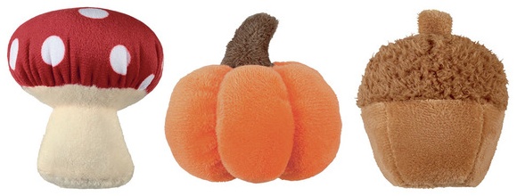 Heart To Tail Catnip Toy 3Pk - Pum/Aco/Mush