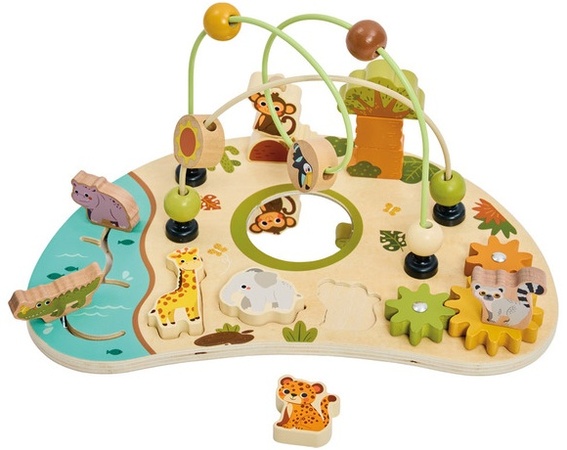 Little Town Wooden Activity Board & Cu - SafariActBrd