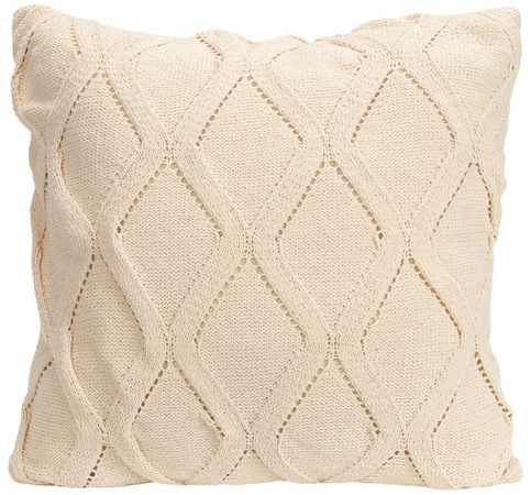 Kirkton House Cable Knit Pillow - Braided Cream