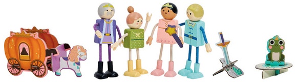 Little Town Wooden Characters - Castle Family