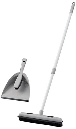 Heart To Tail Pet Hair Broom Set - Cool Grey