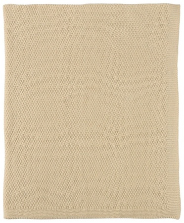 Kirkton House Cable Knit Throw - Honeycomb Cream