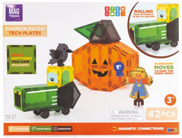 Magne Builds Halloween Magnetic Tiles - Pumpkin Patch
