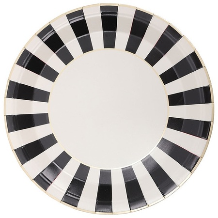 Halloween Paper Plates - Black cream str