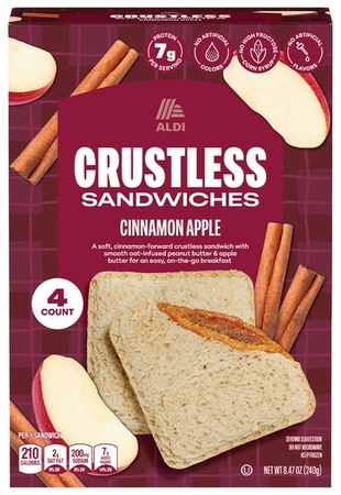 Aldi Crustless Sandwich Variety - Cinnamon Apple