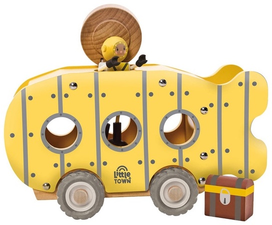Little Town Wooden Vehicles Large - Submarine