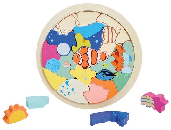 Little Town Wooden Puzzles - Rnd Puzzle Fish