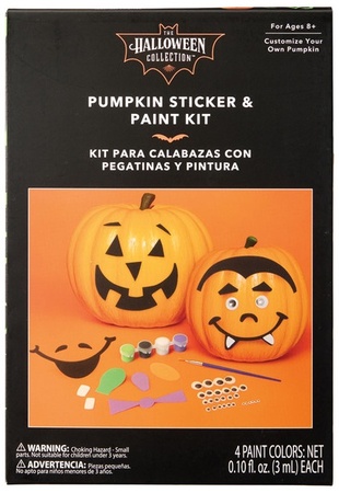 The Halloween Collection Pumpkin Carving and Stencil - Stickers + Paint