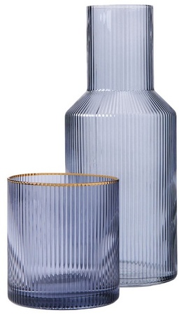 Crofton Glass Carafe Set - Blue