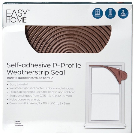 Easy Home Draught Excluder - P-Profile - Brown