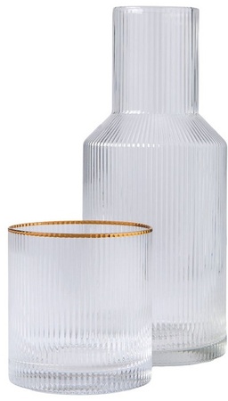 Crofton Glass Carafe Set - Clear