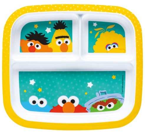 Zak! Divided Plate/Flatware - Sesame Street - Plate