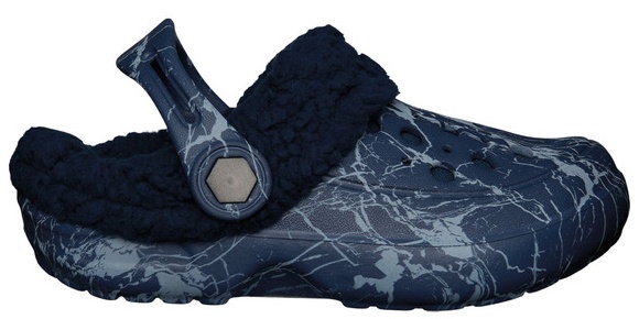 Lily & Dan Warm Lined Clogs - Blue
