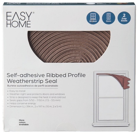Easy Home Draught Excluder - E-Profile - Brown