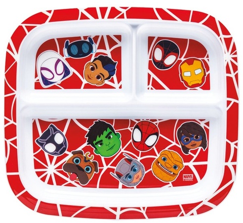 Zak! Divided Plate/Flatware - Spidey - Plate