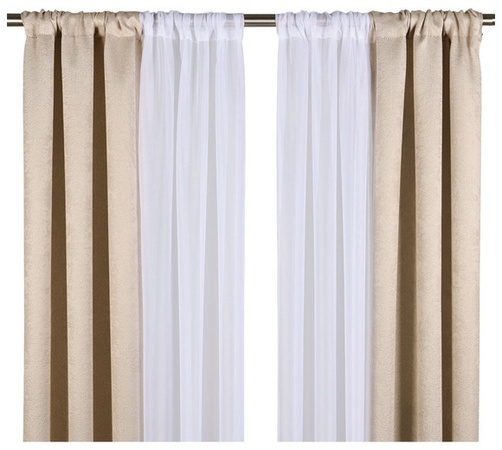 Kirkton House Blackout Curtain Set - Beige